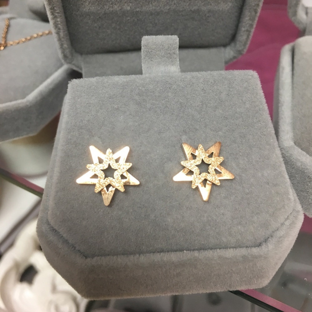 Rose Gold tone Earrings pierced/post